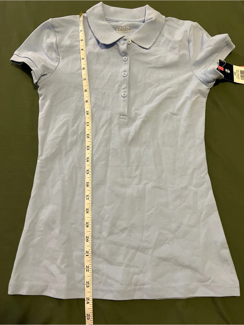 Izod Girls Light Blue Polo Size S 3-5
